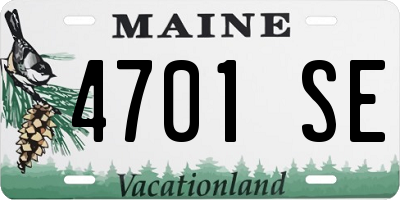ME license plate 4701SE