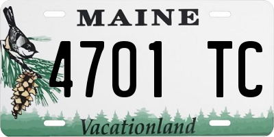 ME license plate 4701TC