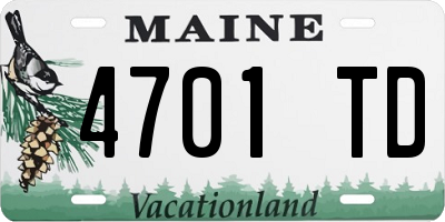 ME license plate 4701TD