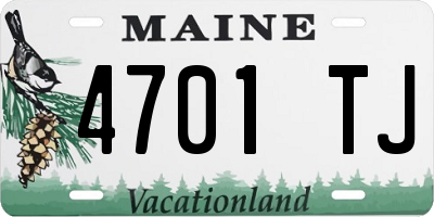 ME license plate 4701TJ