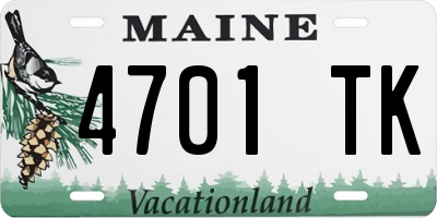 ME license plate 4701TK