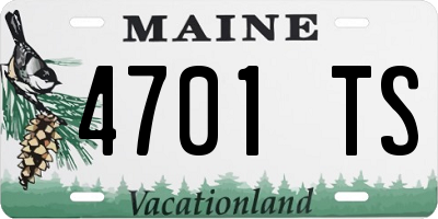 ME license plate 4701TS