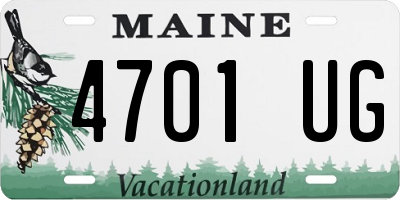 ME license plate 4701UG