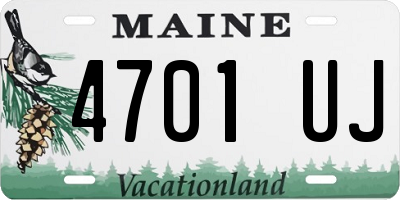 ME license plate 4701UJ