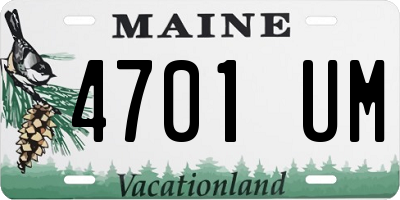 ME license plate 4701UM