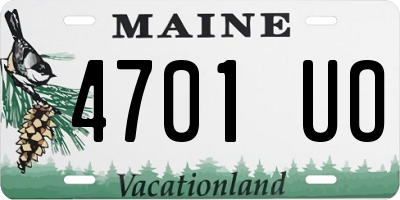 ME license plate 4701UO
