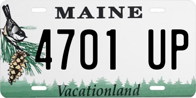 ME license plate 4701UP