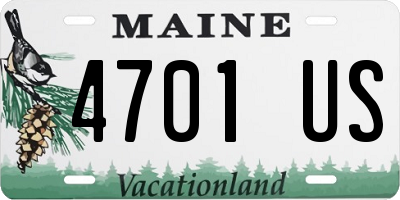 ME license plate 4701US