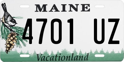 ME license plate 4701UZ