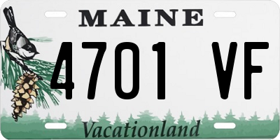 ME license plate 4701VF