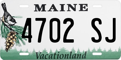 ME license plate 4702SJ