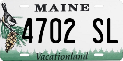 ME license plate 4702SL