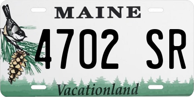 ME license plate 4702SR