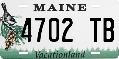 ME license plate 4702TB