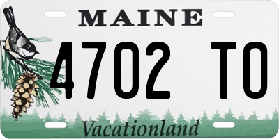 ME license plate 4702TO