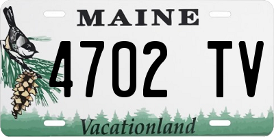 ME license plate 4702TV