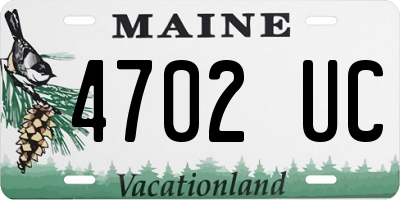 ME license plate 4702UC