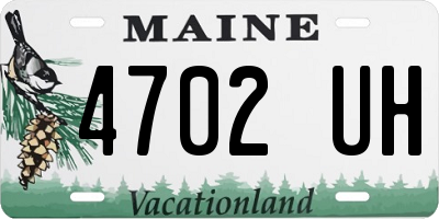 ME license plate 4702UH