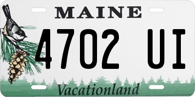 ME license plate 4702UI