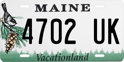 ME license plate 4702UK
