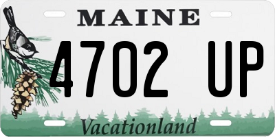 ME license plate 4702UP