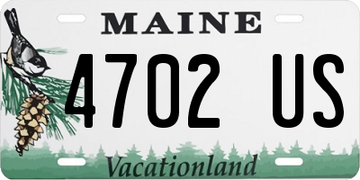 ME license plate 4702US