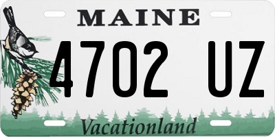 ME license plate 4702UZ