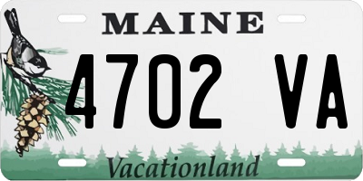 ME license plate 4702VA