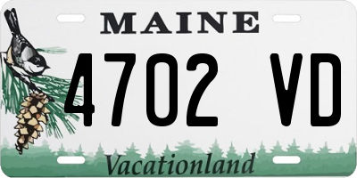 ME license plate 4702VD