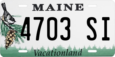 ME license plate 4703SI