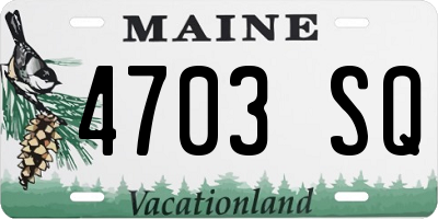 ME license plate 4703SQ