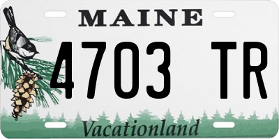 ME license plate 4703TR