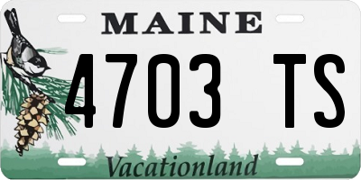 ME license plate 4703TS
