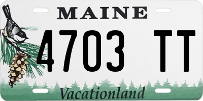 ME license plate 4703TT