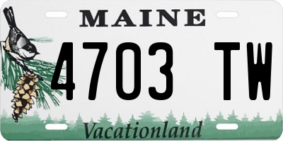 ME license plate 4703TW