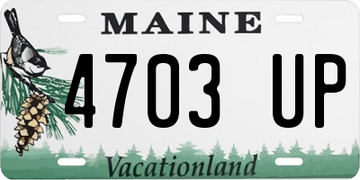 ME license plate 4703UP