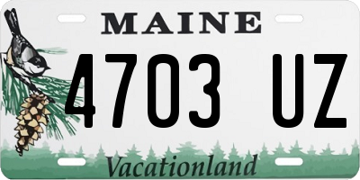 ME license plate 4703UZ