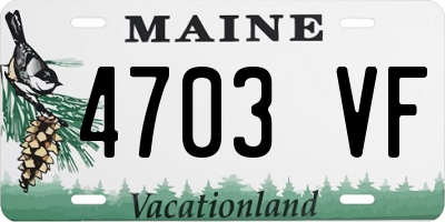 ME license plate 4703VF