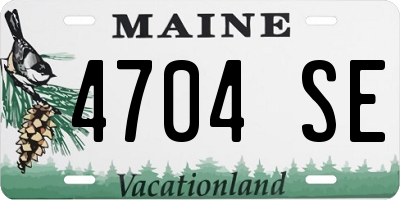 ME license plate 4704SE