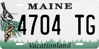 ME license plate 4704TG