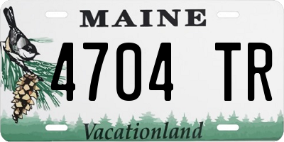 ME license plate 4704TR