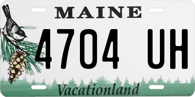 ME license plate 4704UH