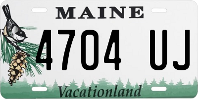 ME license plate 4704UJ