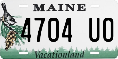 ME license plate 4704UO