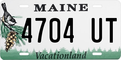 ME license plate 4704UT