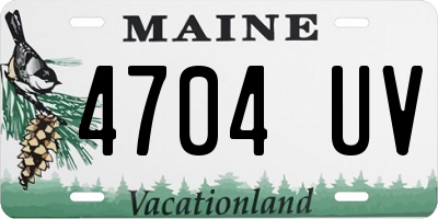 ME license plate 4704UV