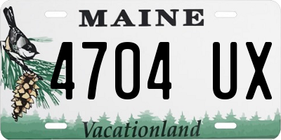 ME license plate 4704UX