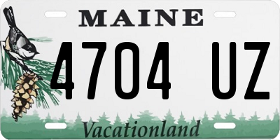 ME license plate 4704UZ