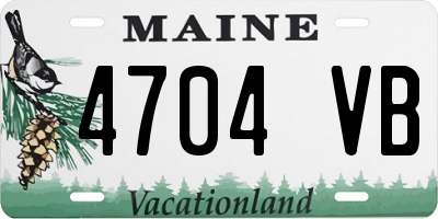 ME license plate 4704VB