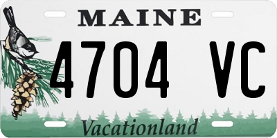 ME license plate 4704VC